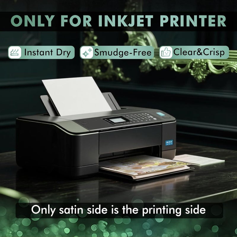 A-SUB Premium Photo Paper Satin 4x6 72lb for Inkjet Printers 50 Sheets, Single Sided - Image 5